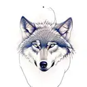 wolf arrow tattoo design idea