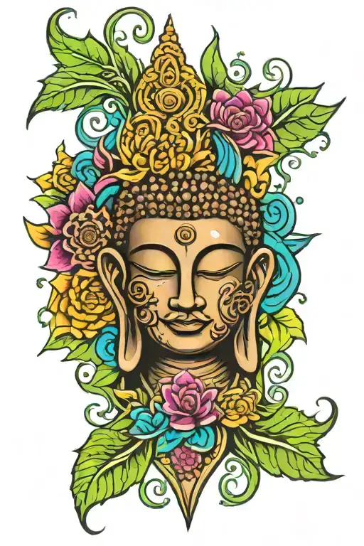 Buddhist tattoo design idea