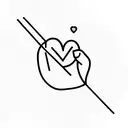 Heart fused with pinky promise and number 444 tattoo design idea