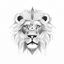 self made lion tattoo design idea