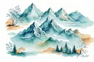 mountains tattoo design idea