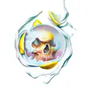 lemon  tattoo design idea