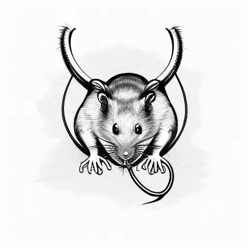 rat kebab tattoo design idea