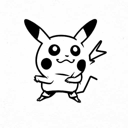 Metrosexual Pikachu tattoo design idea