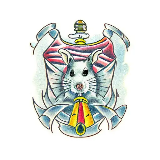 rat kebab tattoo design idea