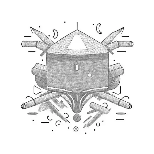 Smoking alien in ufo  tattoo design idea