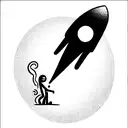 Smoking alien in ufo  tattoo design idea