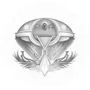 smoking alien in ufo tattoo design idea