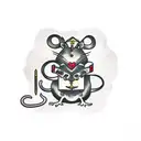 rat kebab tattoo design idea