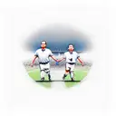 father and his to son's on their way to a football stadium  tattoo design idea