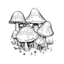 mushrooms  tattoo design idea