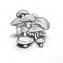 mushrooms  tattoo design idea