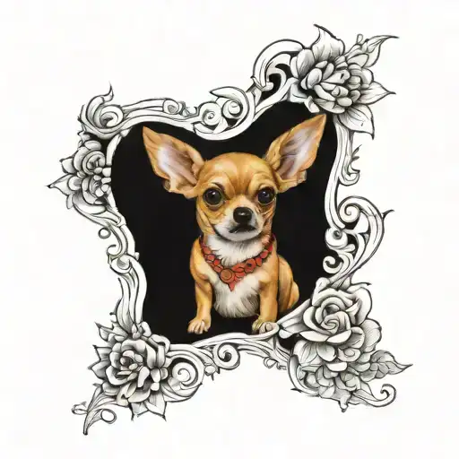 chihuahua tattoo design idea