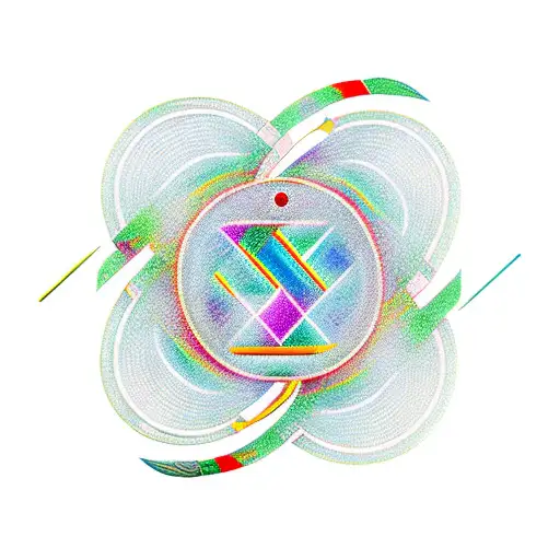 an infinite symbol evolving three circles and an one big arrow tattoo design idea