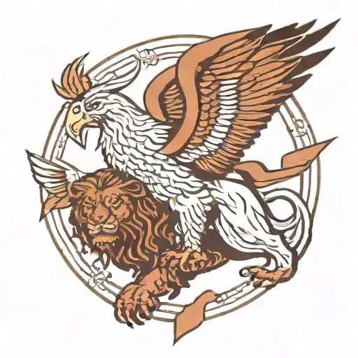 eagle, bull, lion and man with wings nods. bibically accruate evangilist. tattoo design idea