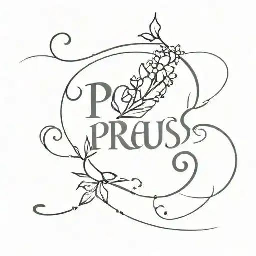 greek word Praus tattoo design idea