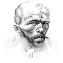 Van gogh tattoo design idea