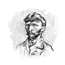 Van gogh tattoo design idea