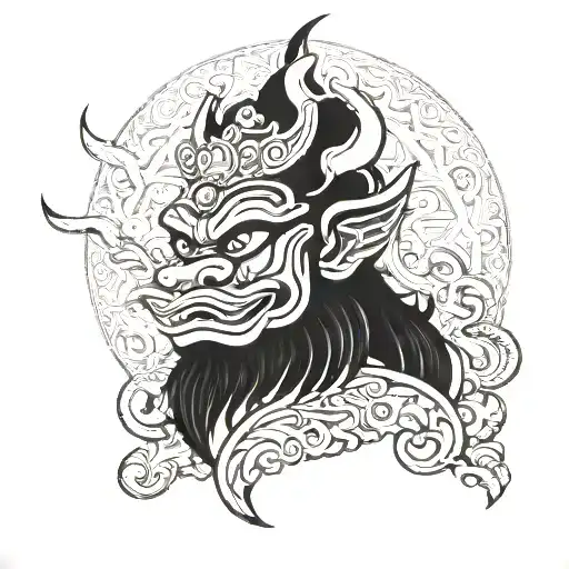 Balinese Barong tattoo design idea