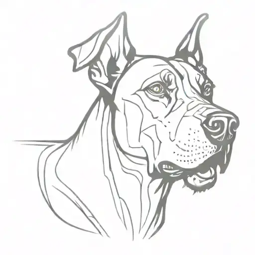 doberman dog tattoo design idea