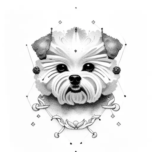Tatuaje de bichon maltes tattoo design idea