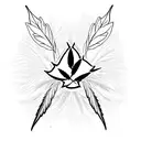 marijuana leaf tattoo design idea