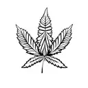 marijuana leaf tattoo design idea