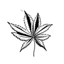 marijuana leaf tattoo design idea