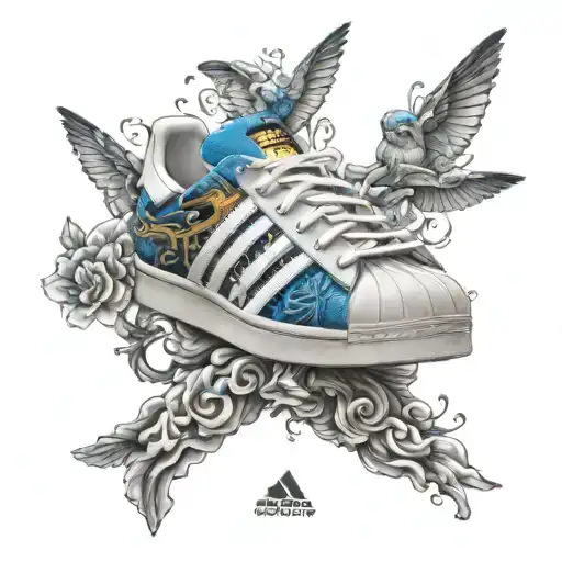 adidas superstar tattoo design idea