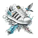 adidas superstar tattoo design idea