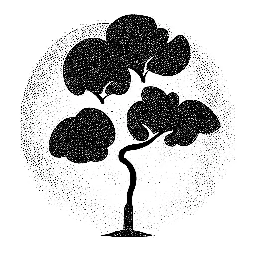 ficus tree with earth element  tattoo design idea