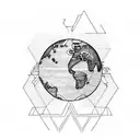 ficus tree and earth element  tattoo design idea