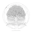 ficus tree and earth element  tattoo design idea