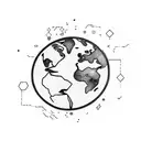 ficus tree and earth element  tattoo design idea