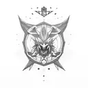 digimon crests and digivice tattoo design idea