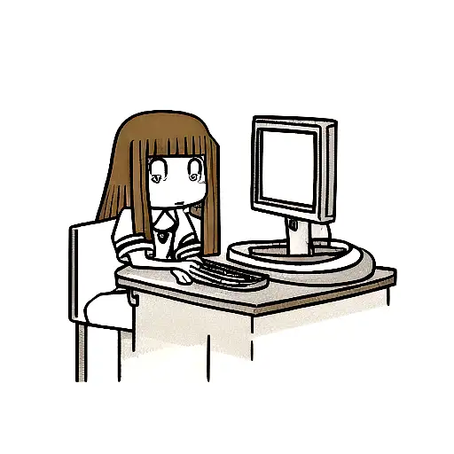 seaman and a computer girl tattoo design idea