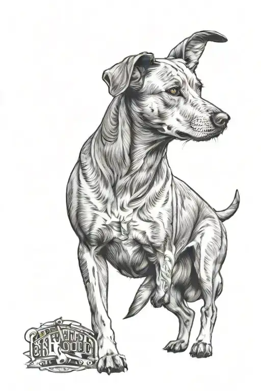 dog breed tattoo design idea