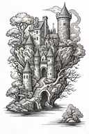It'll start with a medieval castle at the top of my arm/shoulder, including anything you find appropriate that would add tattoo design idea