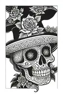 day of the dead skull face paint tattoo design idea