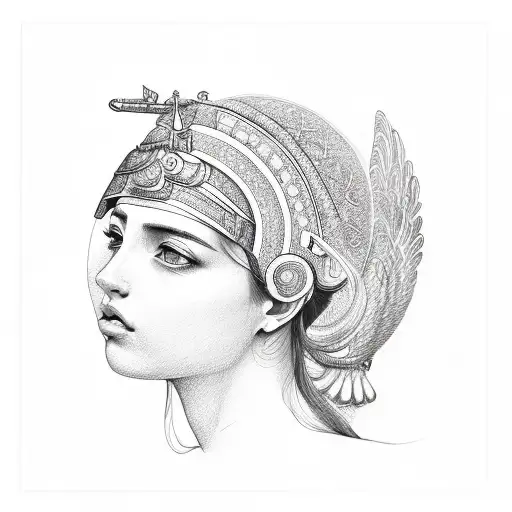 goddess athena tattoo design idea