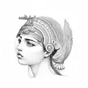 goddess athena tattoo design idea