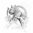 goddess athena tattoo design idea