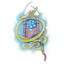 snake and dagger tattoo design idea