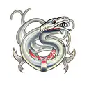 snake and dagger tattoo design idea