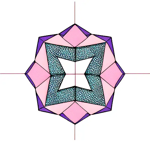 hexagon tattoo design idea