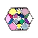 hexagon tattoo design idea