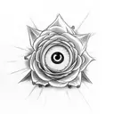 sharingan with roses  tattoo design idea