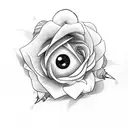 sharingan with roses  tattoo design idea