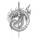 Guts wielding the Dragon Slayer sword tattoo design idea
