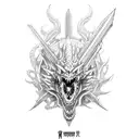 Guts wielding the Dragon Slayer sword tattoo design idea
